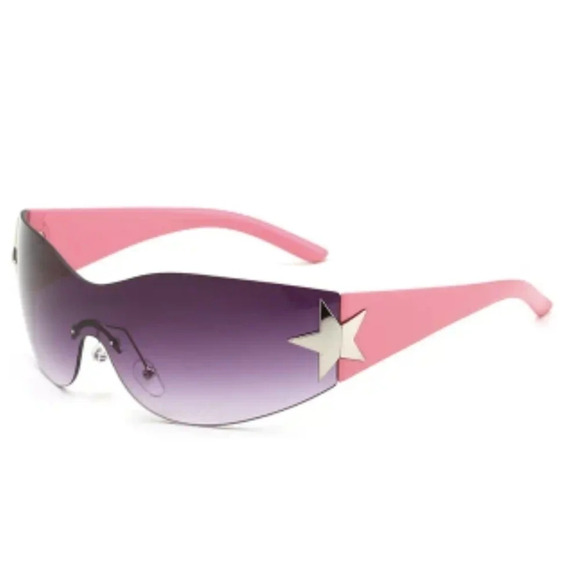 Sunglasses, pink with star - Picture 1 of 3